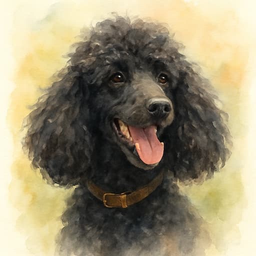 Dog in watercolor style