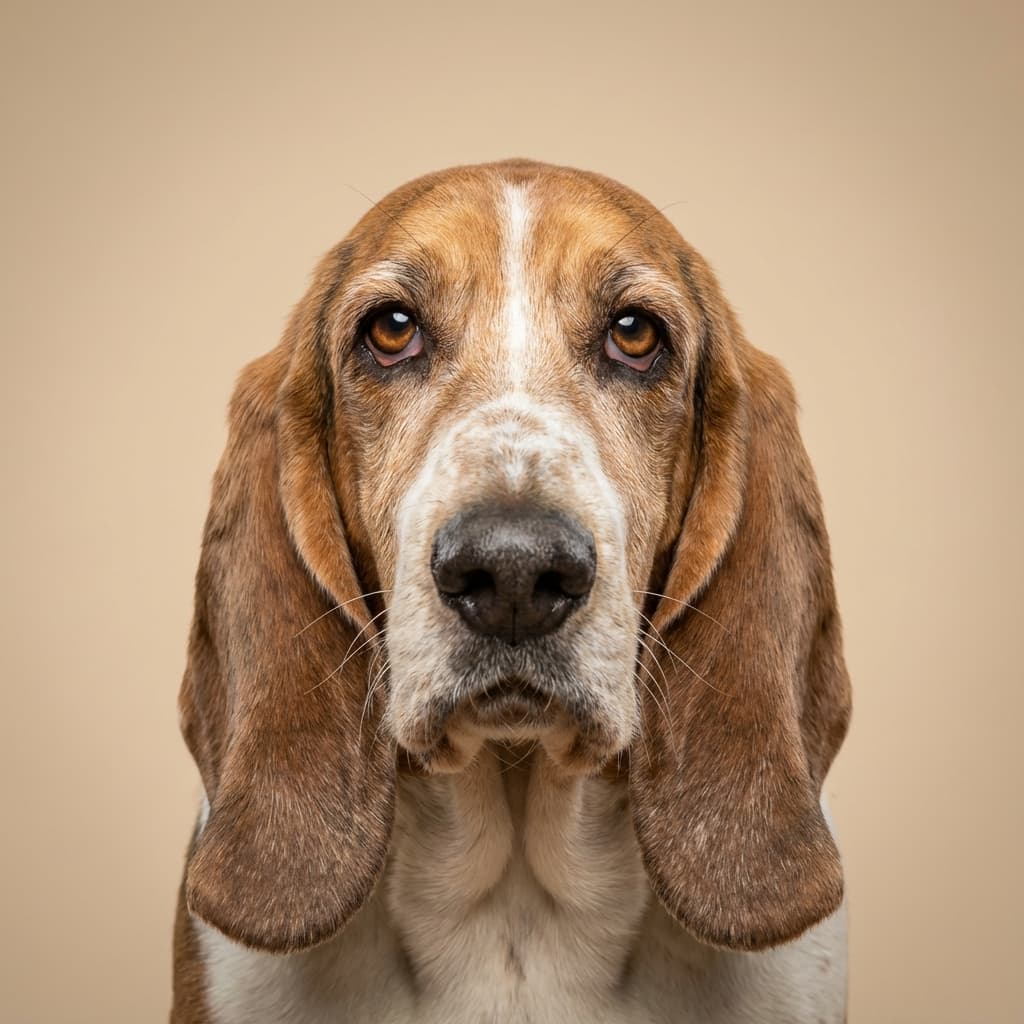 Basset Hound portrait example