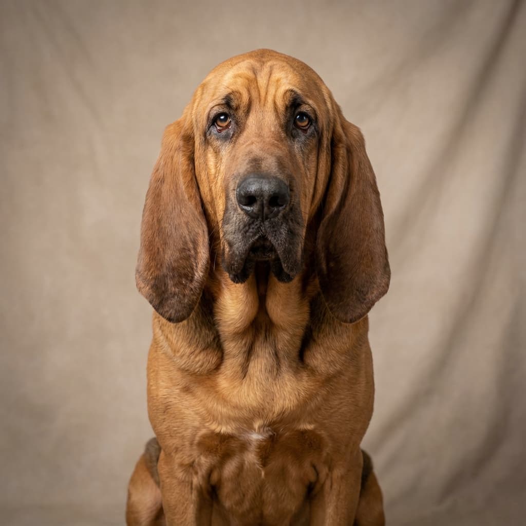Bloodhound portrait example