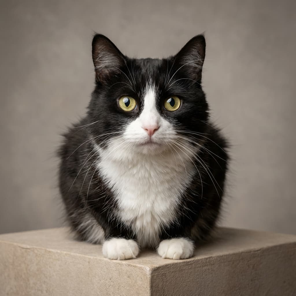 Tuxedo Cat portrait example