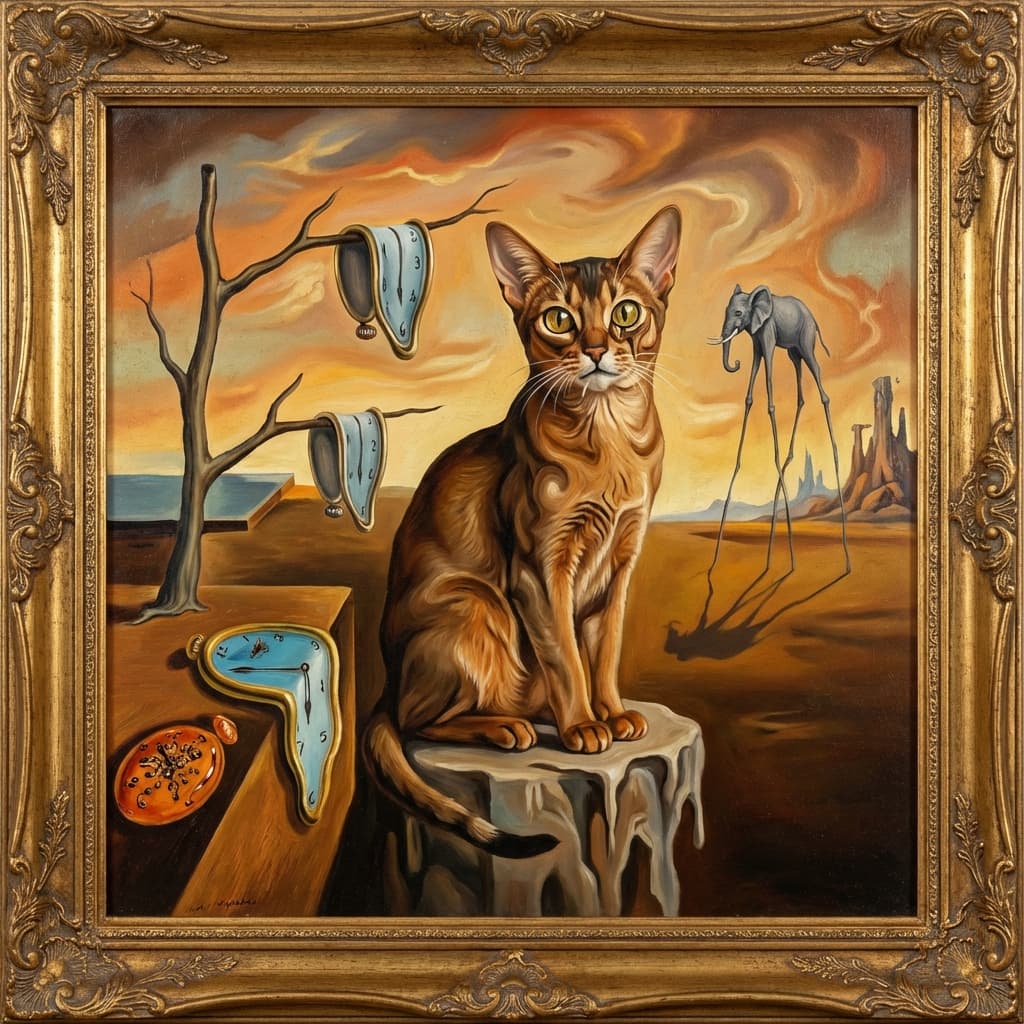 Abyssinian in Dali style