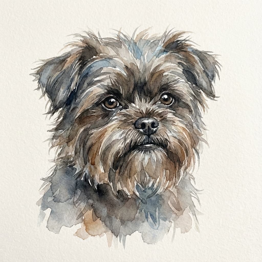 Affenpinscher in Watercolor style