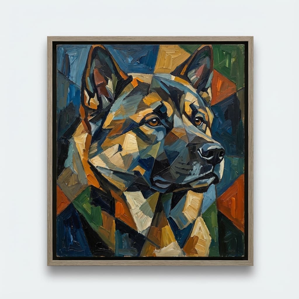 Akita in Picasso style