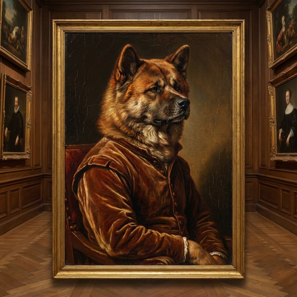 Akita in Renaissance style