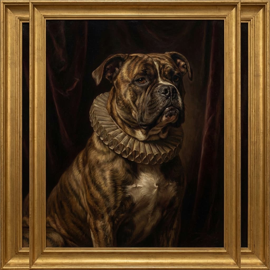 American Bulldog in Renaissance style