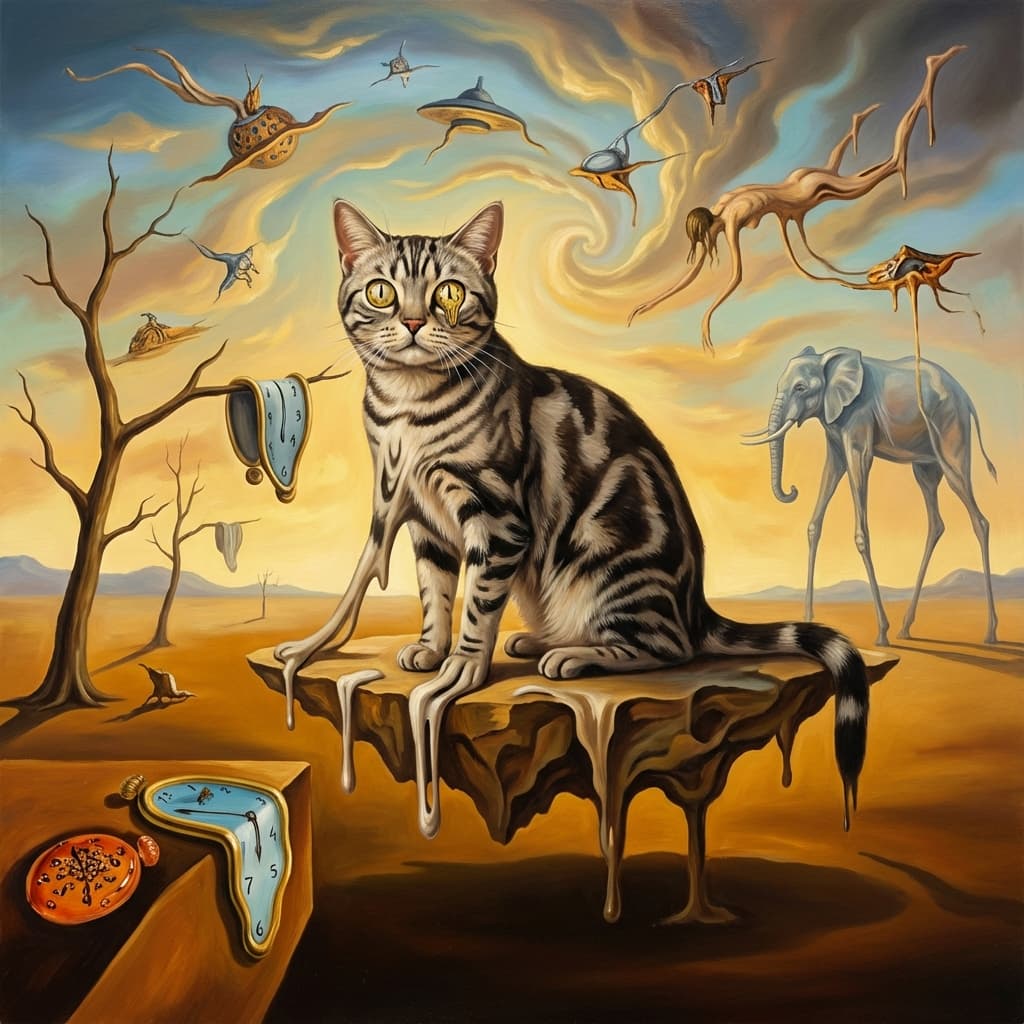 American Shorthair in Dali style