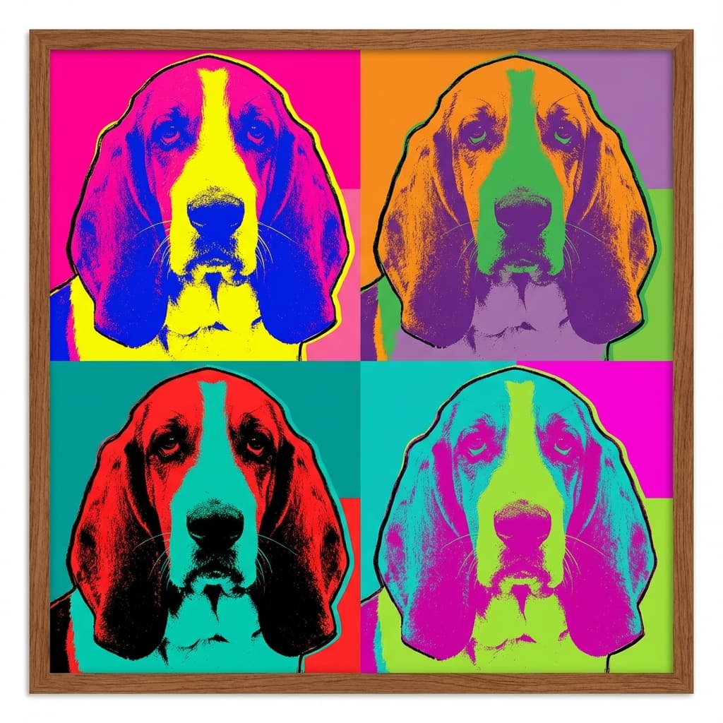 Basset Hound in Warhol style