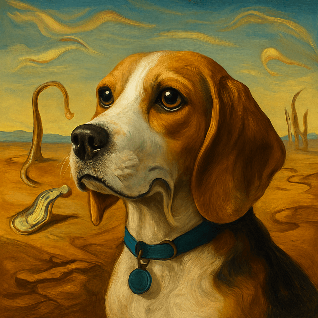 Beagle in Dali style