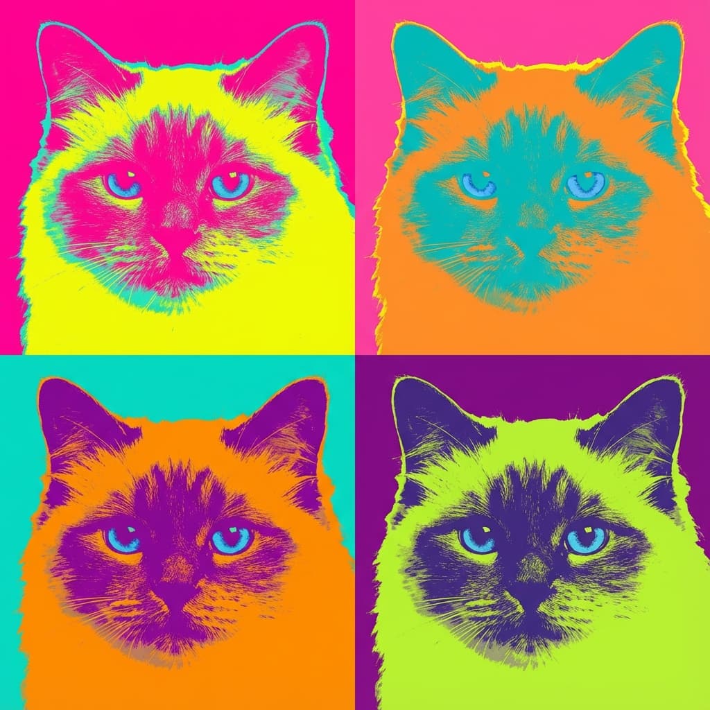 Birman in Warhol style