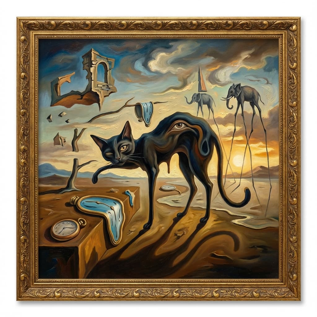 Black Cat in Dali style