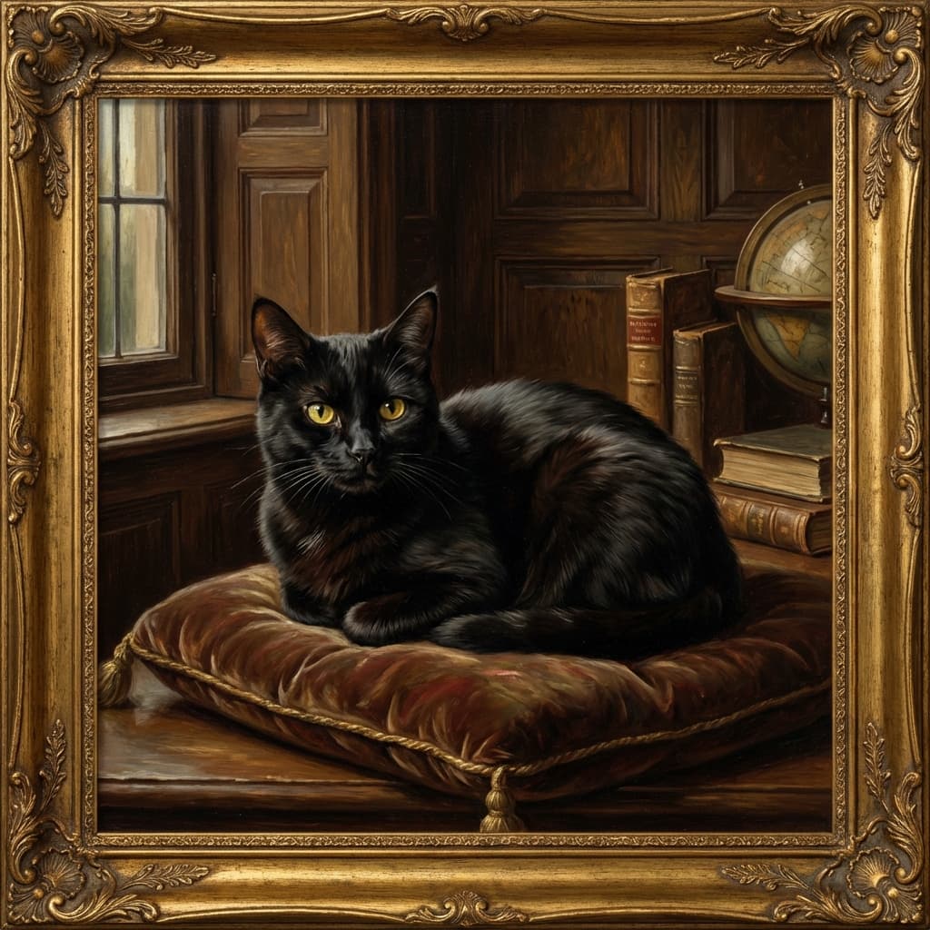 Black Cat in Renaissance style