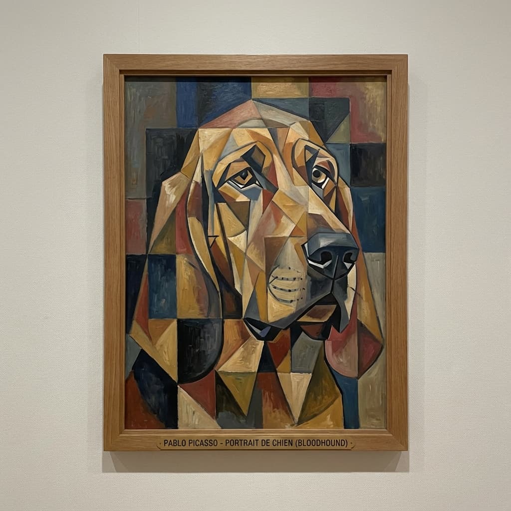 Bloodhound in Picasso style