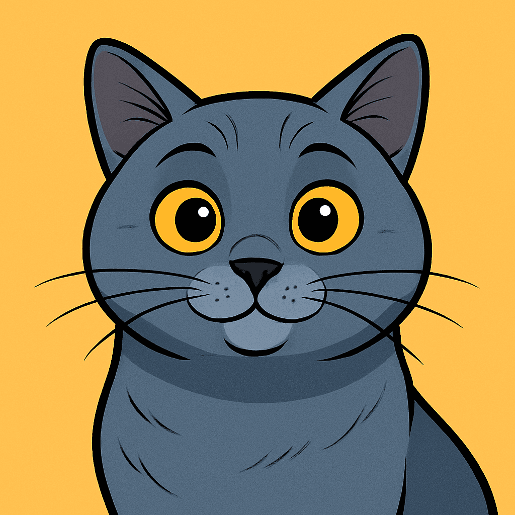 British Shorthair in Cartoon style