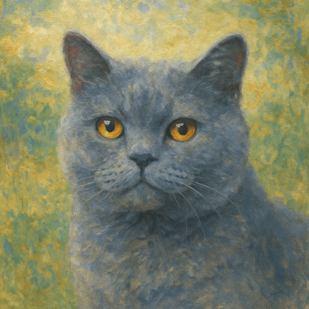 British Shorthair in Monet style