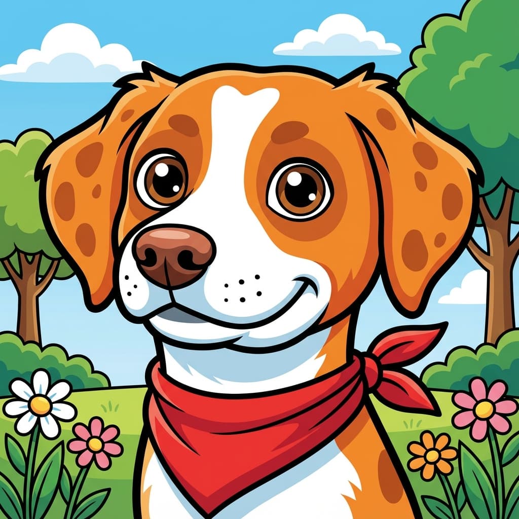 Brittany in Cartoon style