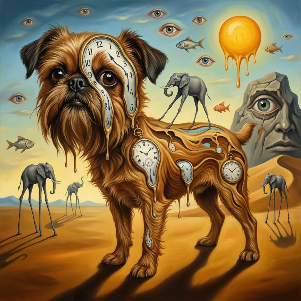 Brussels Griffon in Dali style