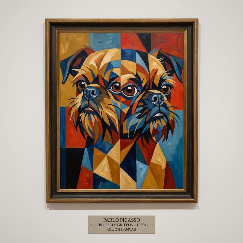 Brussels Griffon in Picasso style