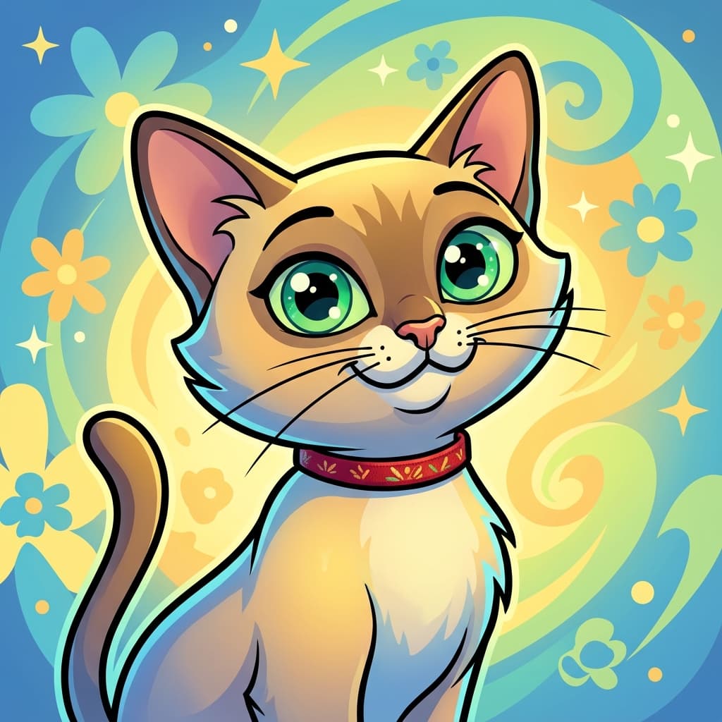 Burmese in Cartoon style