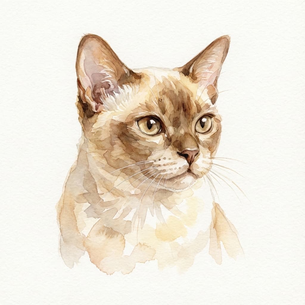 Burmese in Watercolor style