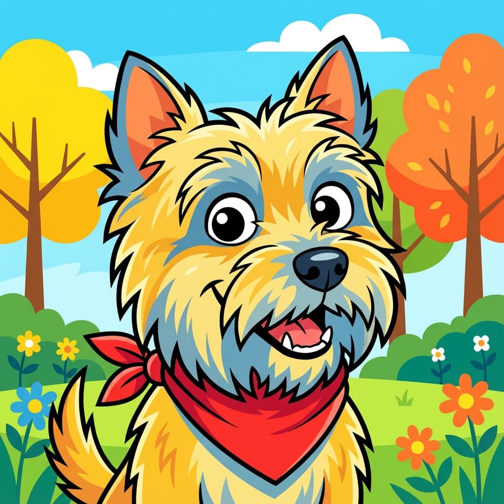 Cairn Terrier in Cartoon style