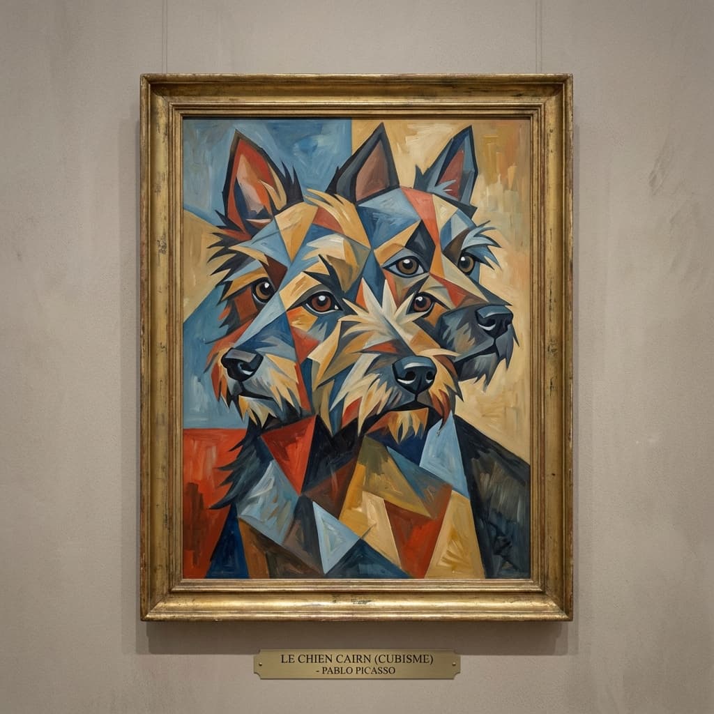 Cairn Terrier in Picasso style