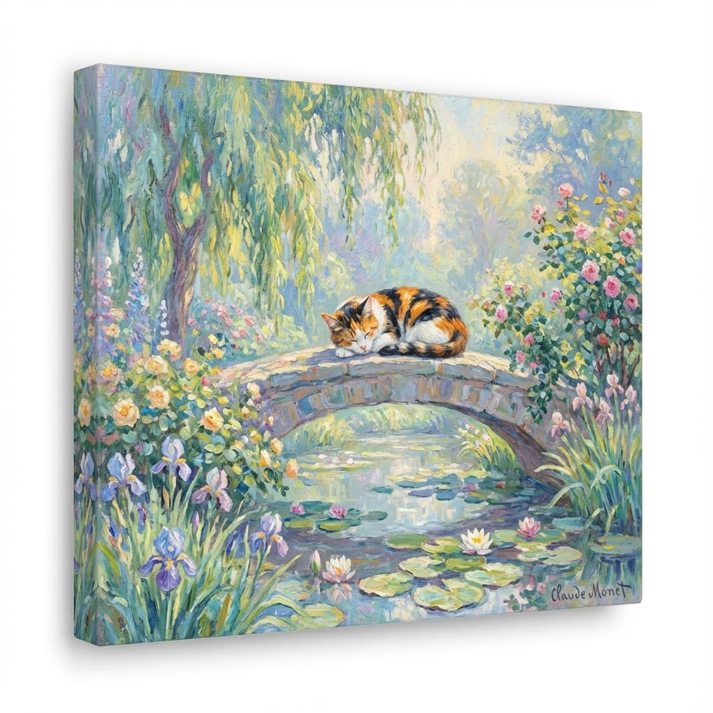 Calico Cat in Monet style