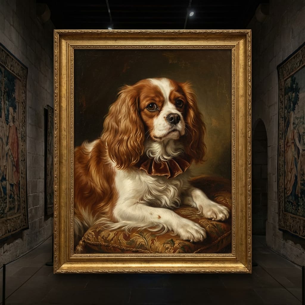 Cavalier King Charles Spaniel in Renaissance style