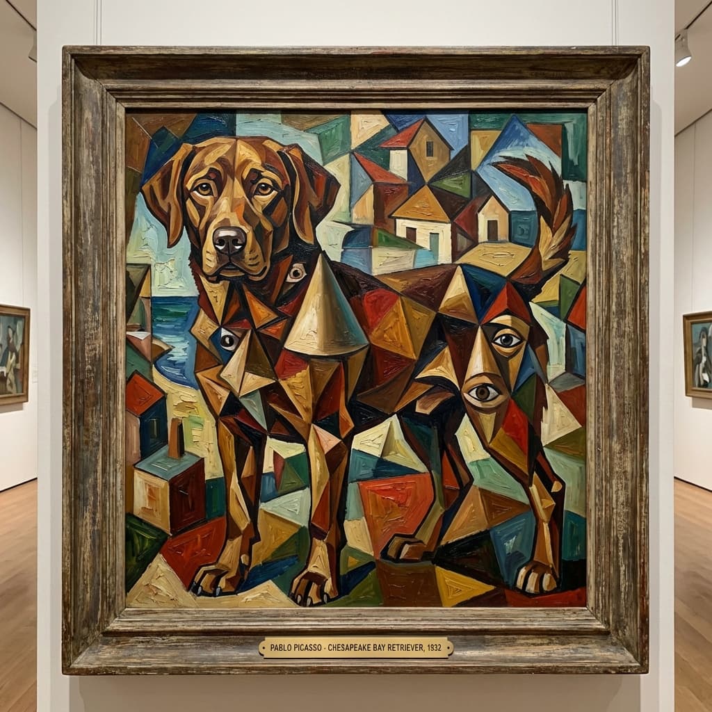 Chesapeake Bay Retriever in Picasso style