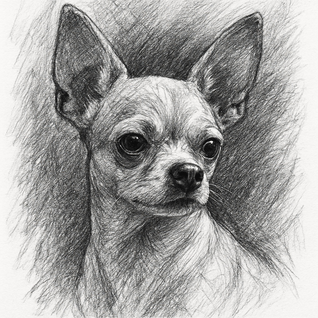 Chihuahua in Charcoal style