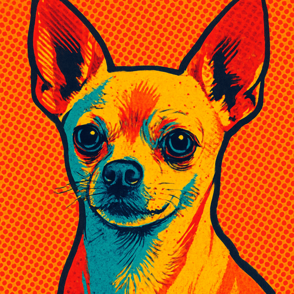Chihuahua in Warhol style