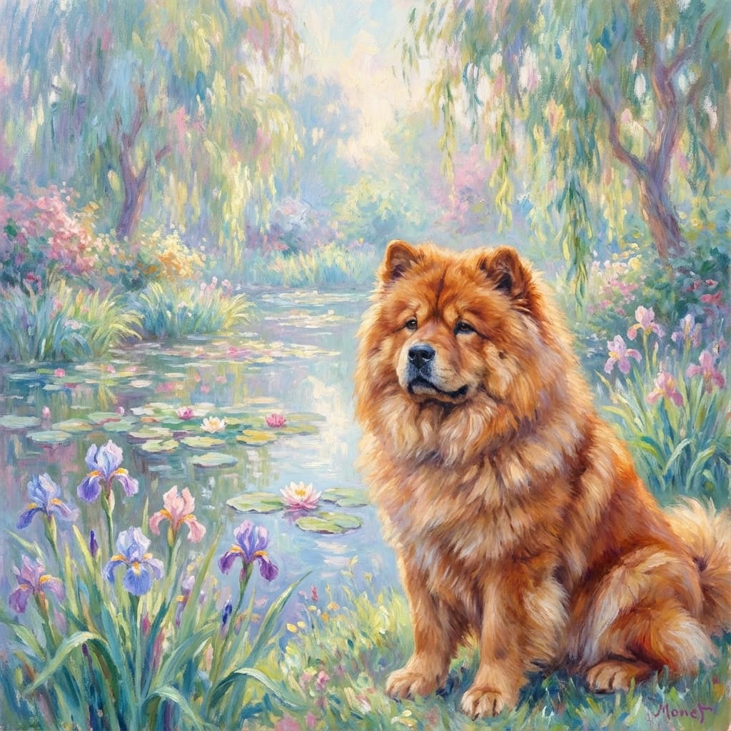 Chow Chow in Monet style