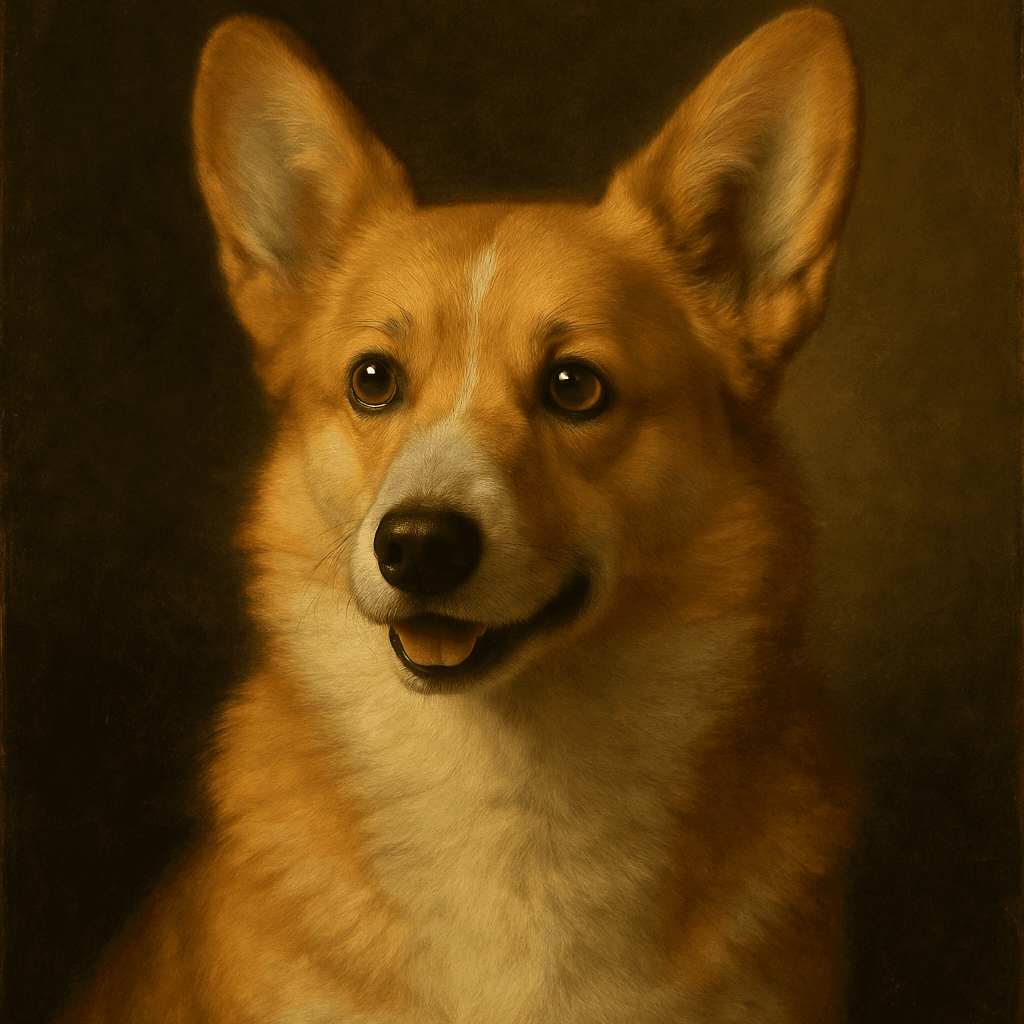 Corgi in Renaissance style