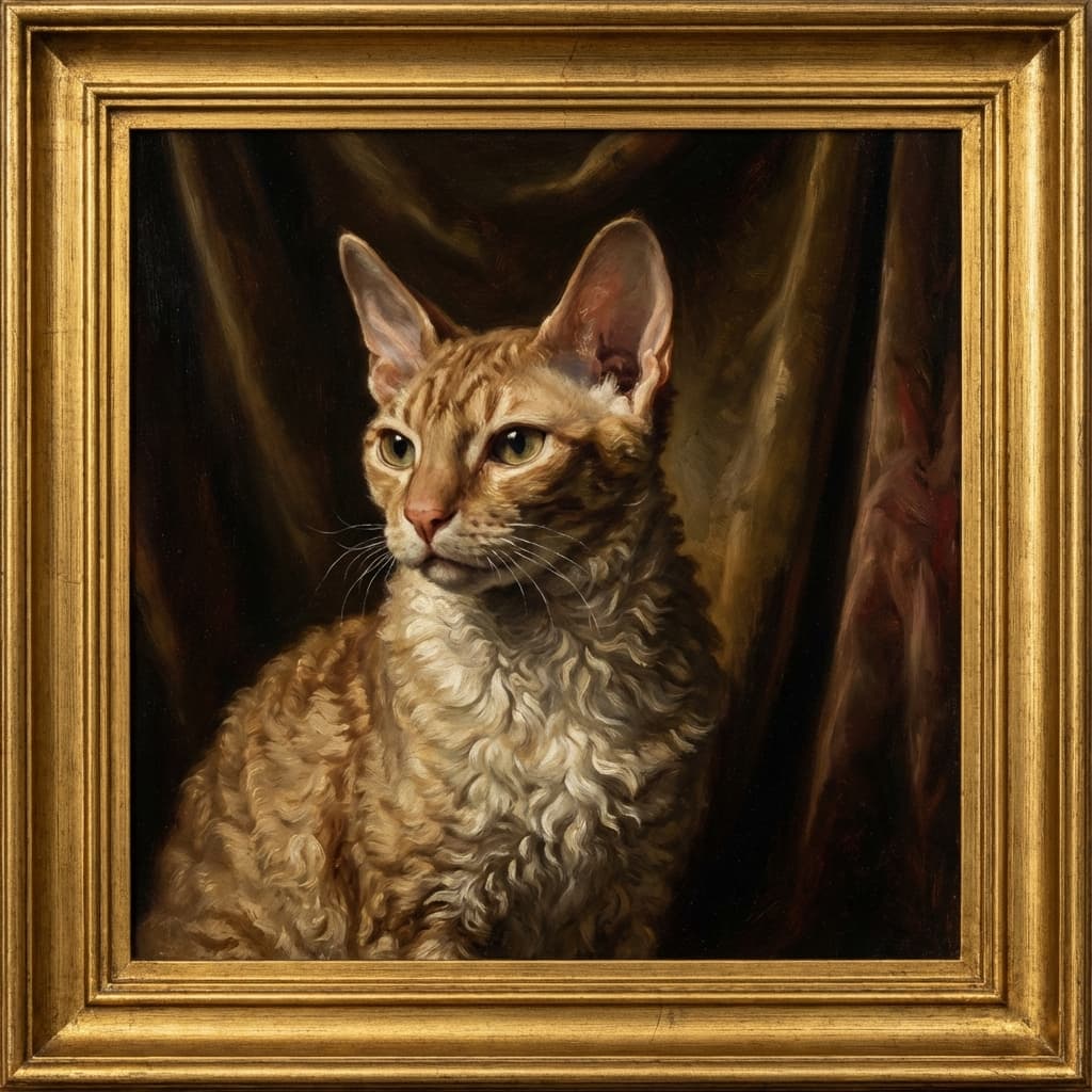 Cornish Rex in Renaissance style