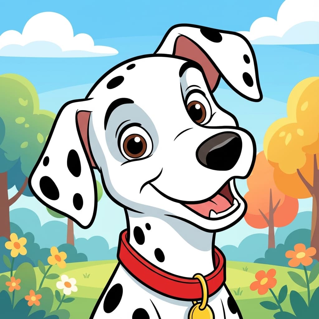 Dalmatian in Cartoon style