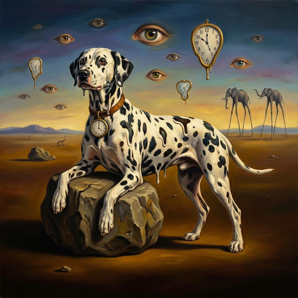 Dalmatian in Dali style