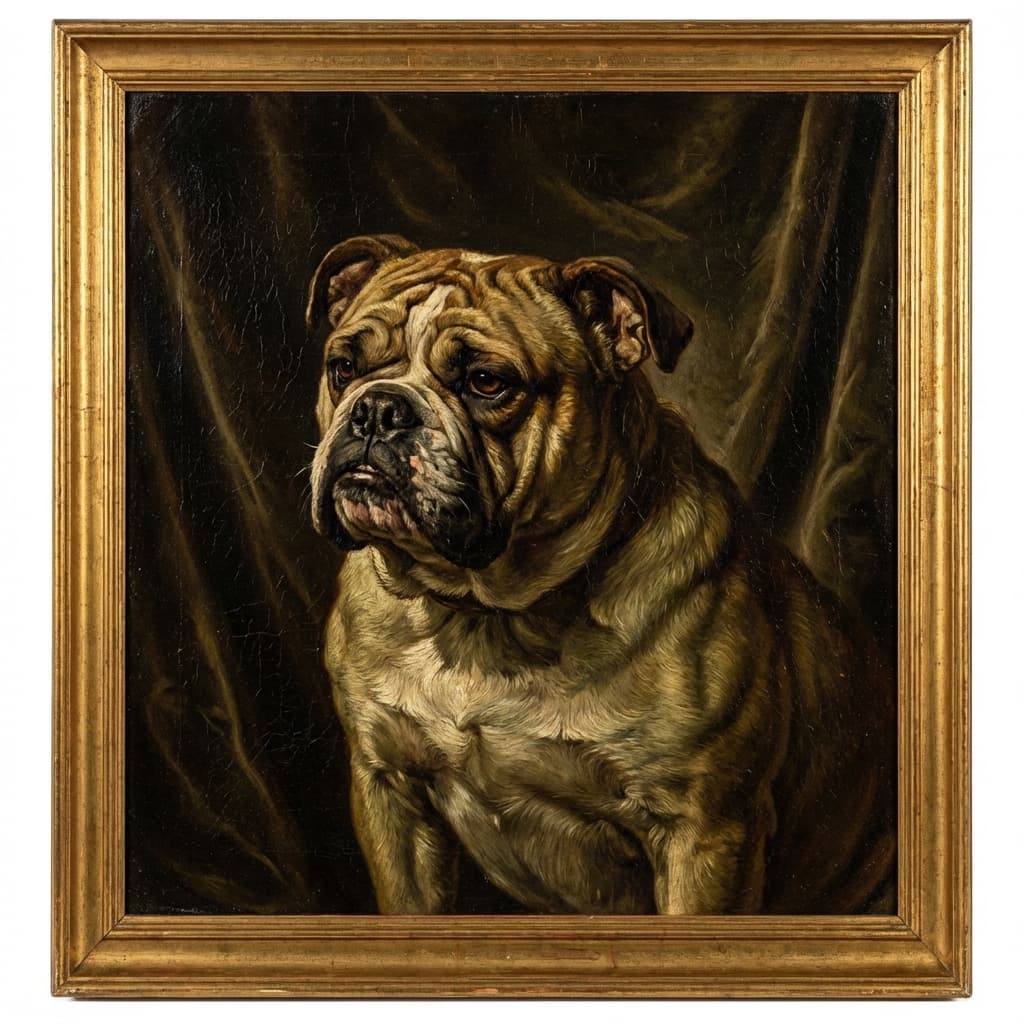 English Bulldog in Renaissance style