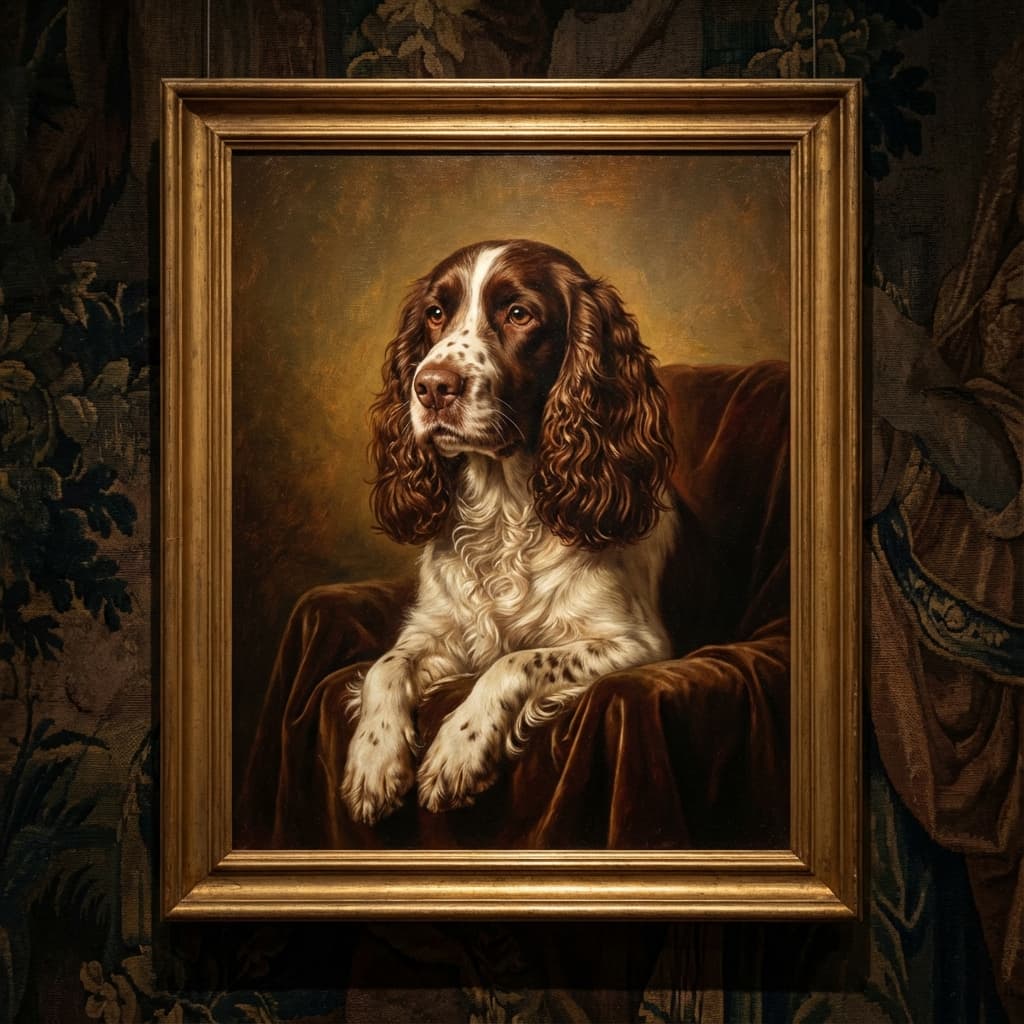 English Springer Spaniel in Renaissance style
