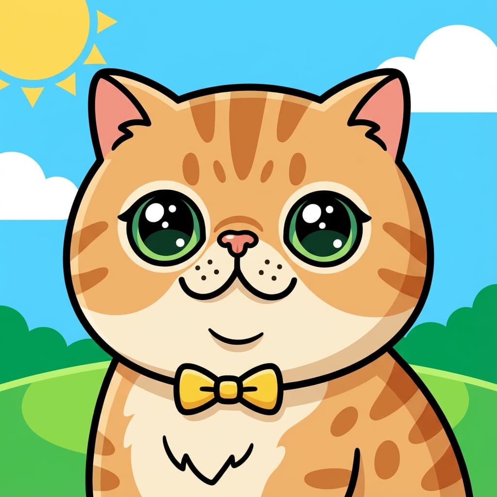 Exotic Shorthair in Cartoon style