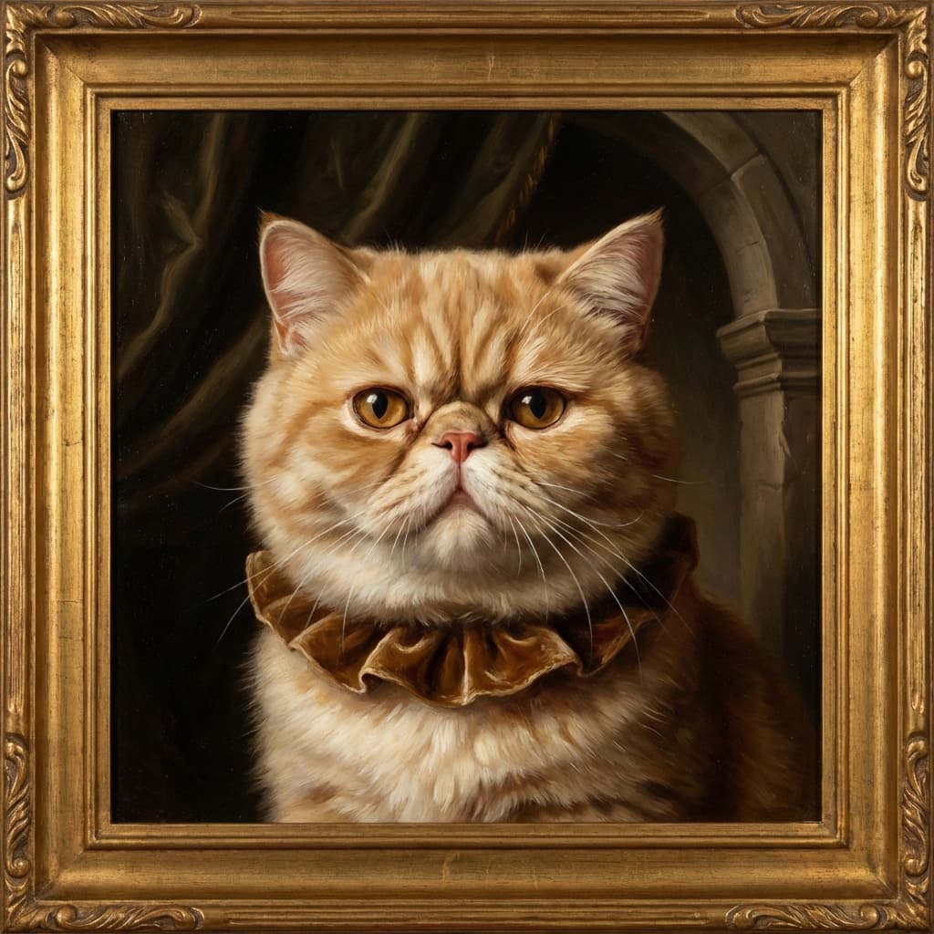 Exotic Shorthair in Renaissance style