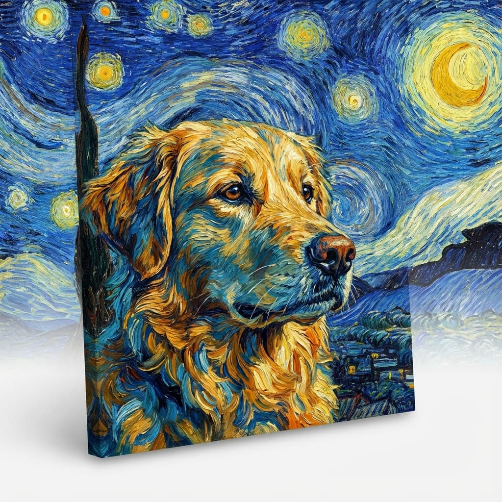 Goberian in Van Gogh style
