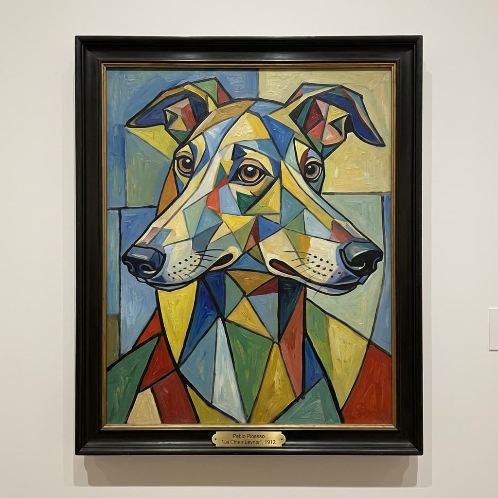 Greyhound in Picasso style