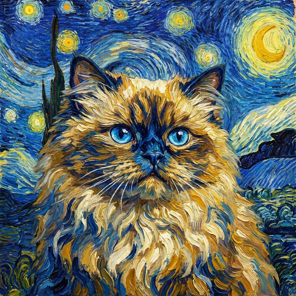 Himalayan in Van Gogh style