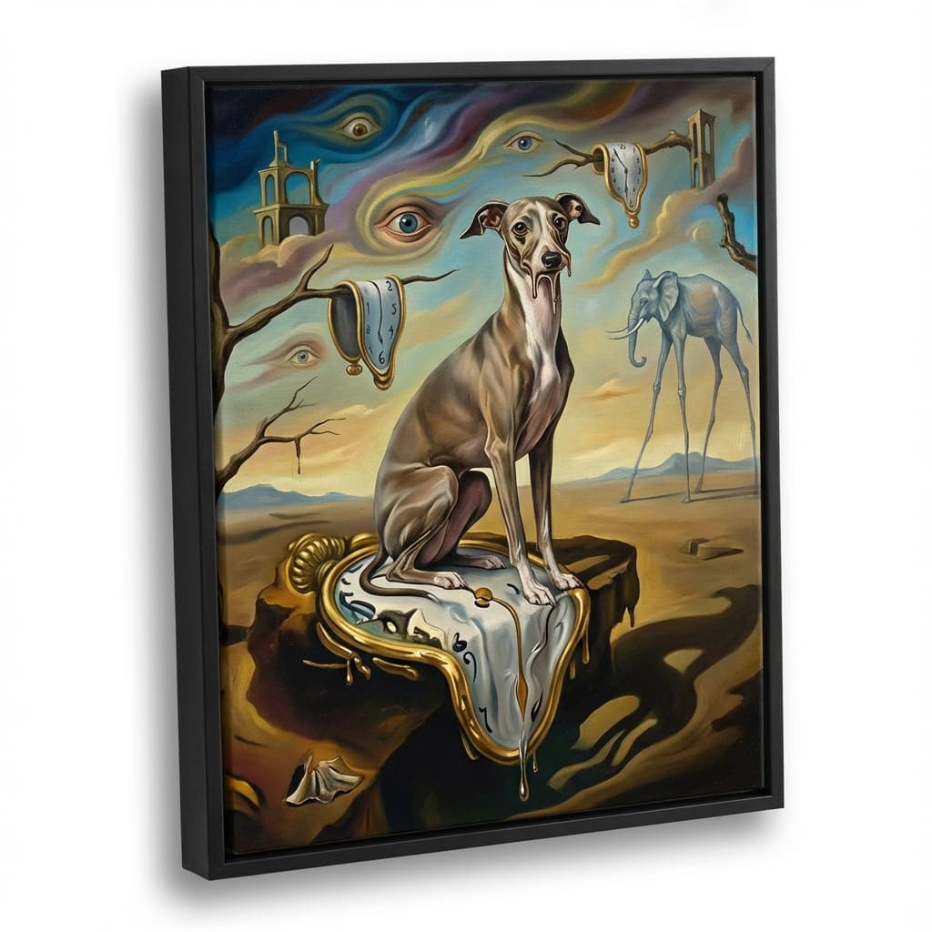 Italian Greyhound in Dali style