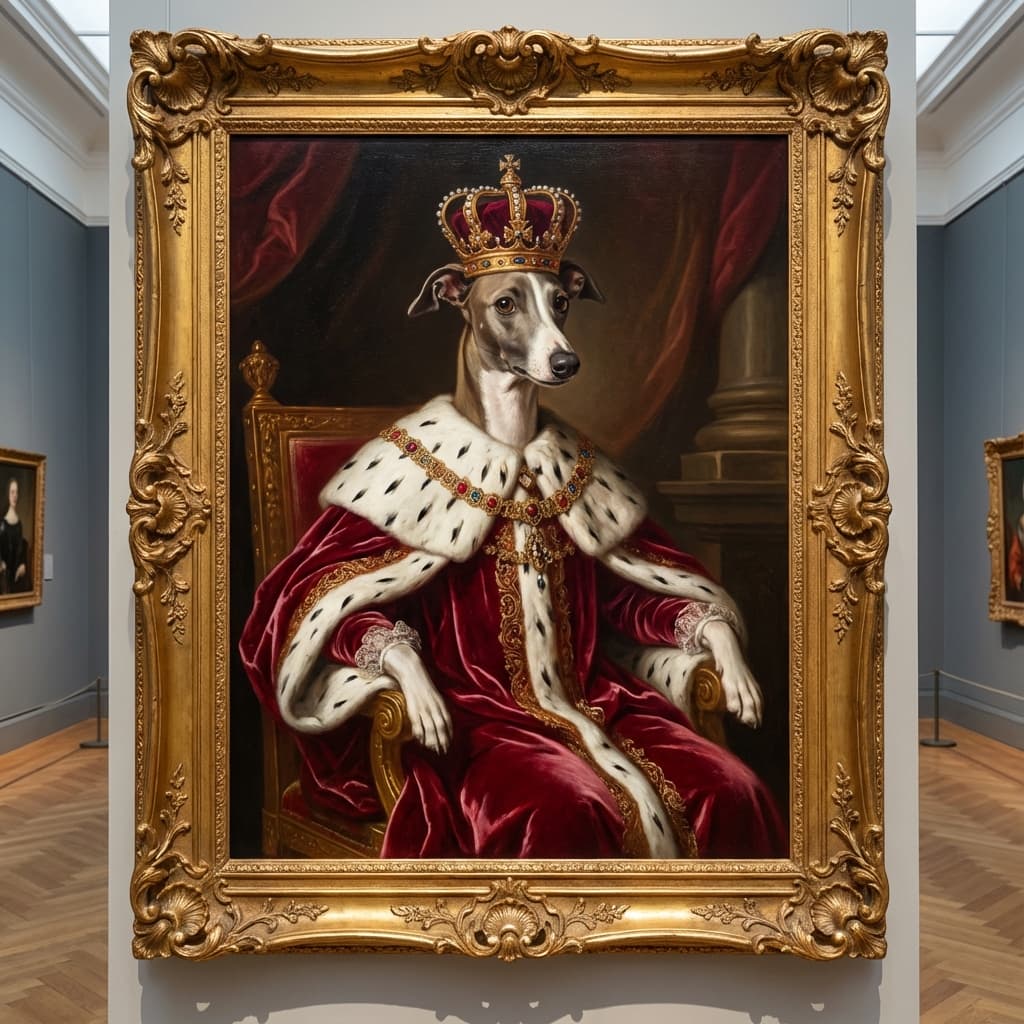 Italian Greyhound in Royal style