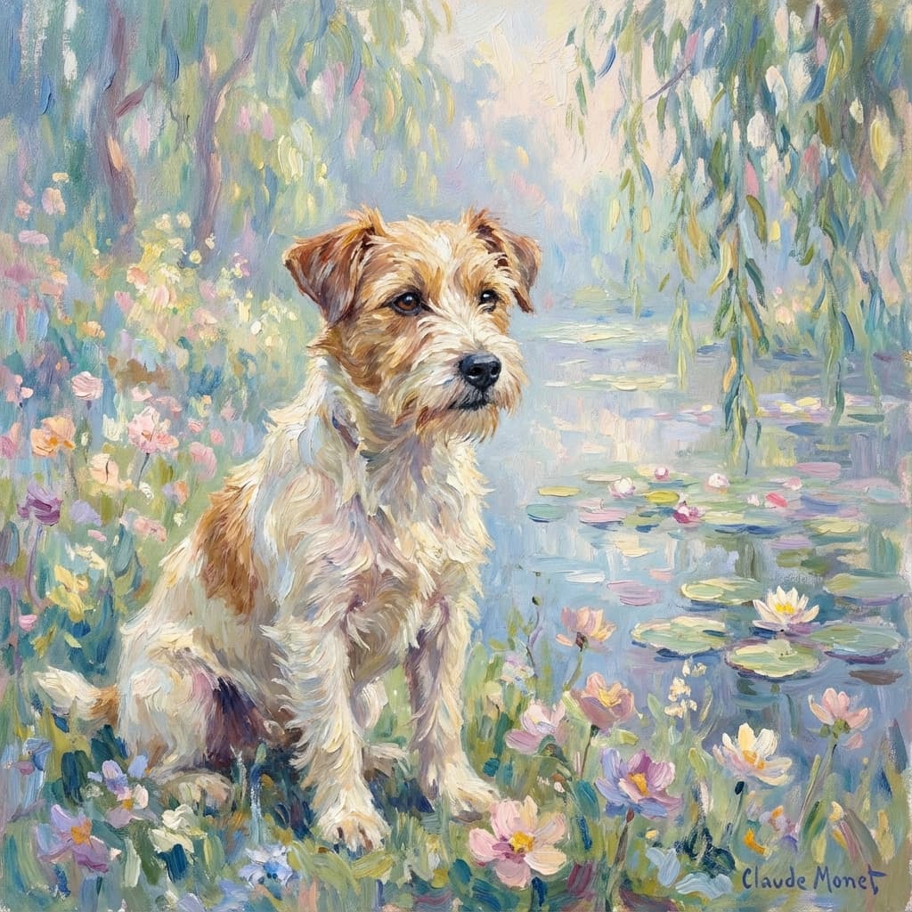 Jack Russell Terrier in Monet style
