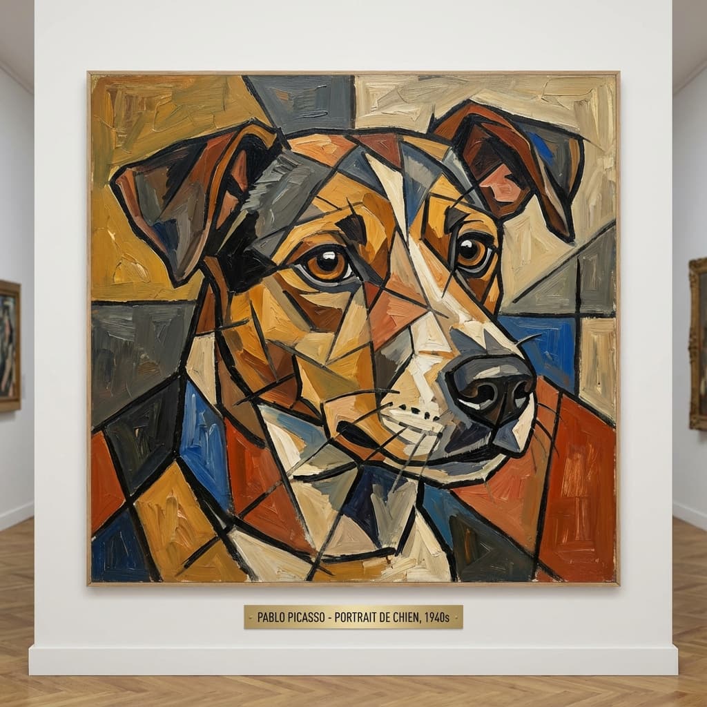 Jack Russell Terrier in Picasso style