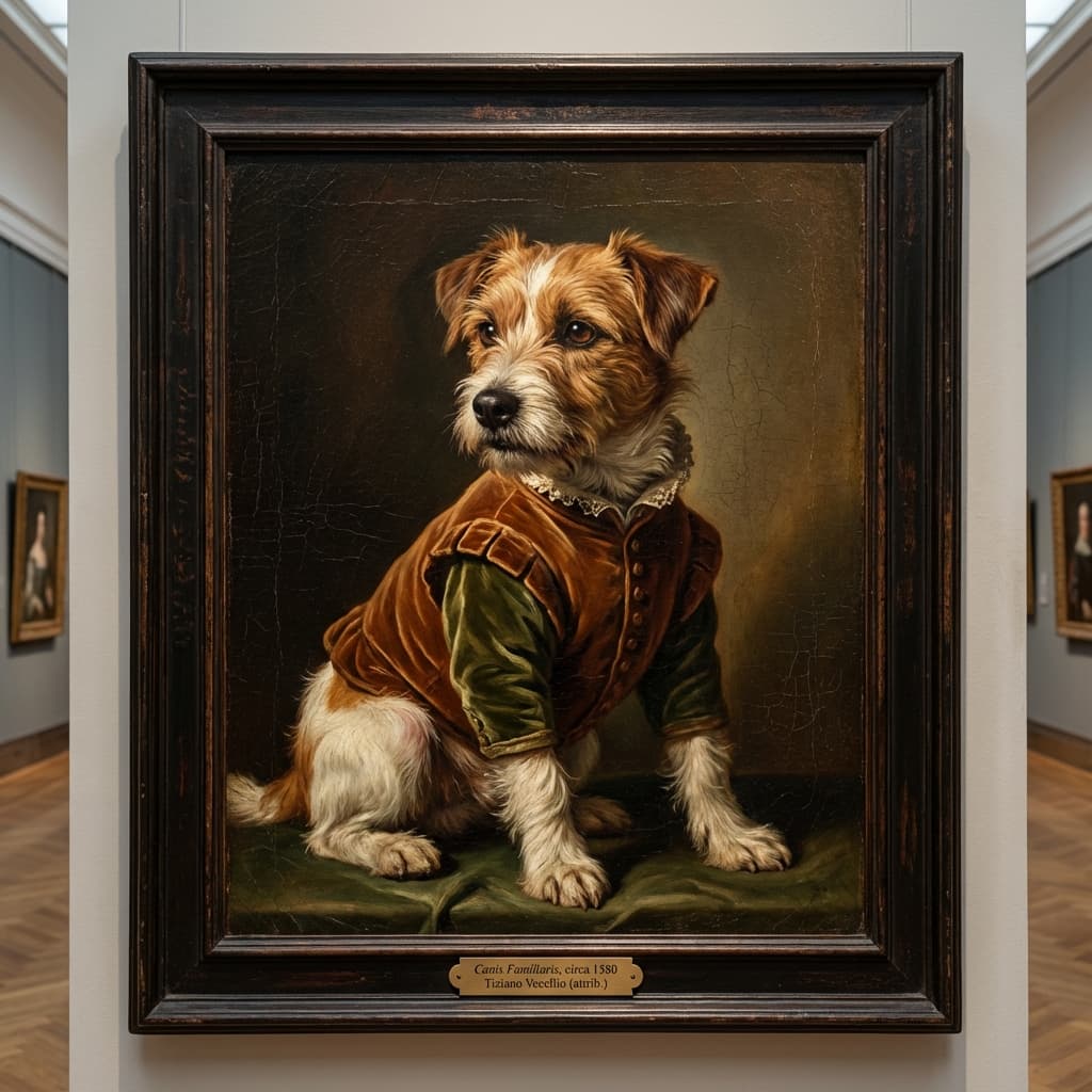 Jack Russell Terrier in Renaissance style