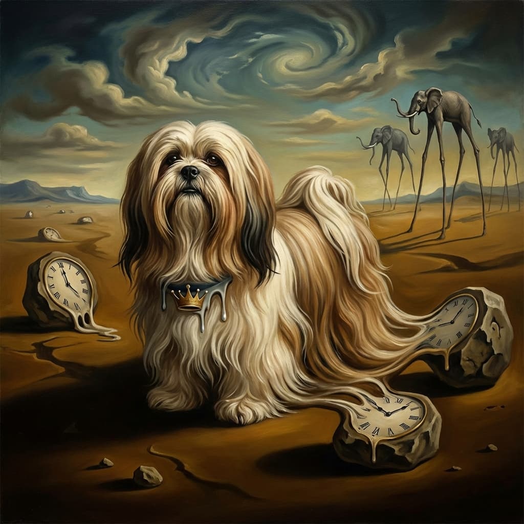 Lhasa Apso in Dali style