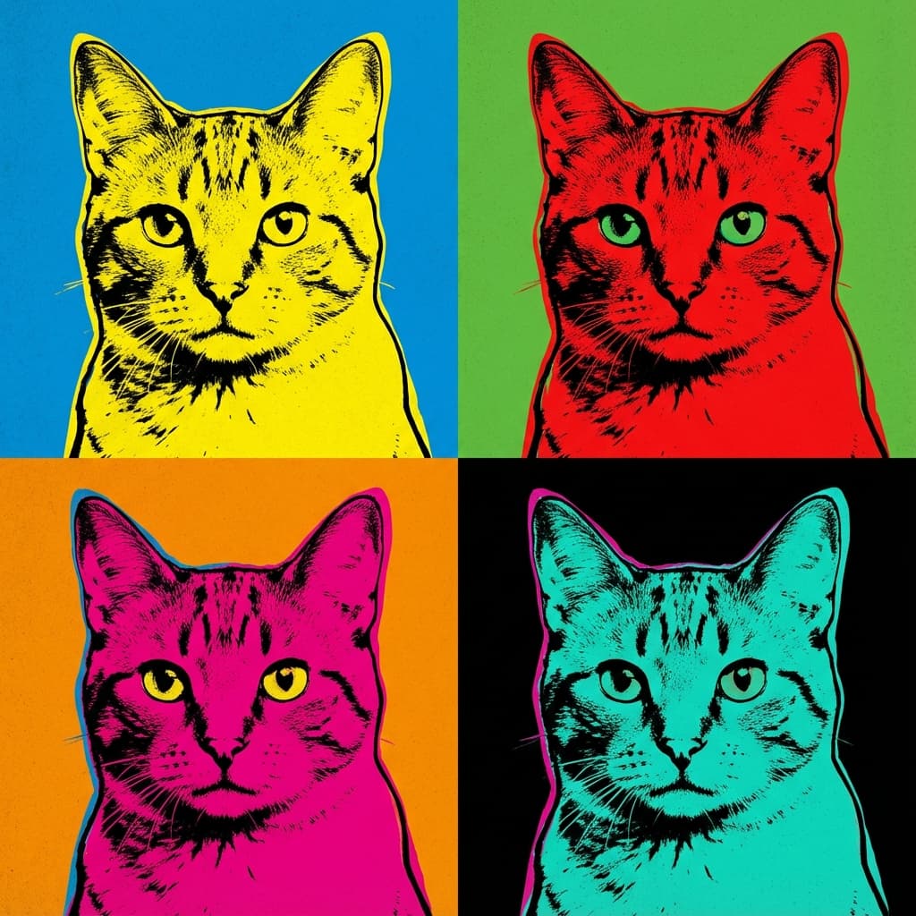 Manx in Warhol style