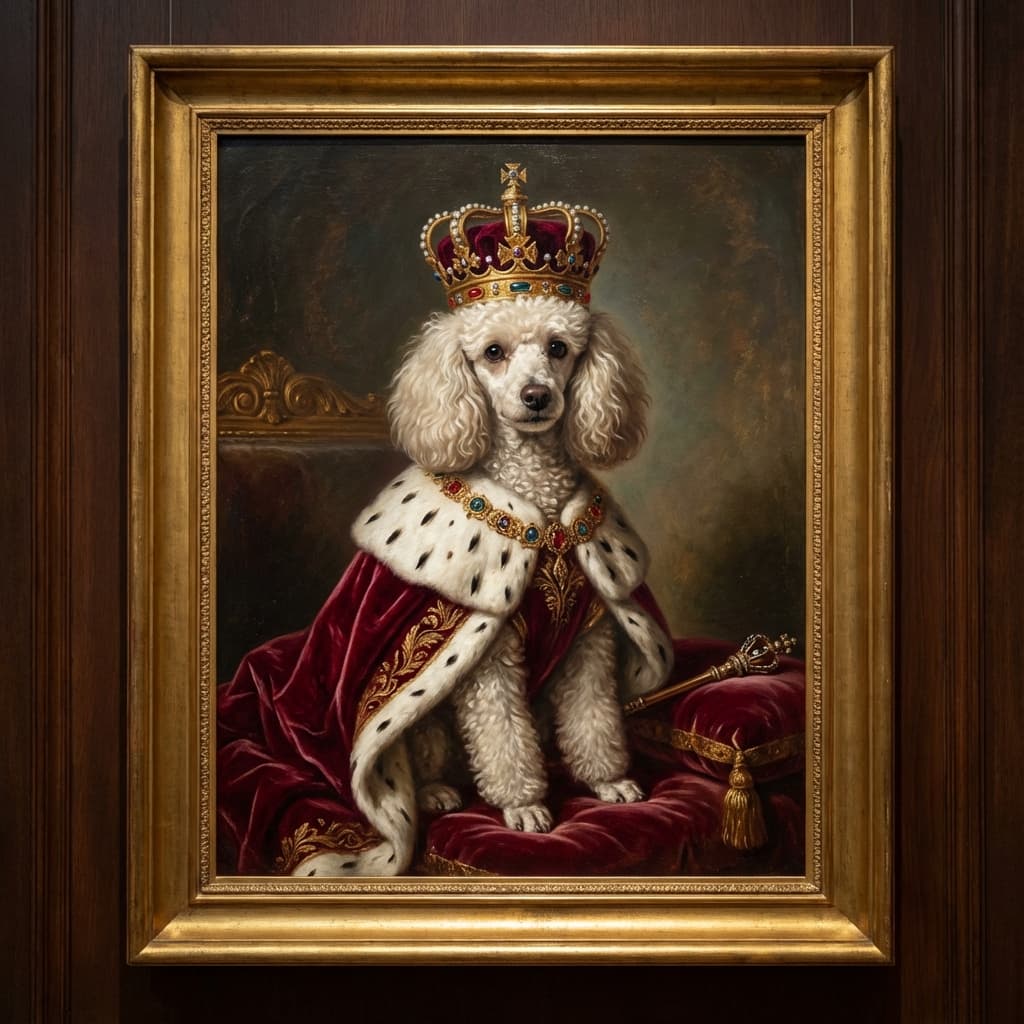 Miniature Poodle in Royal style